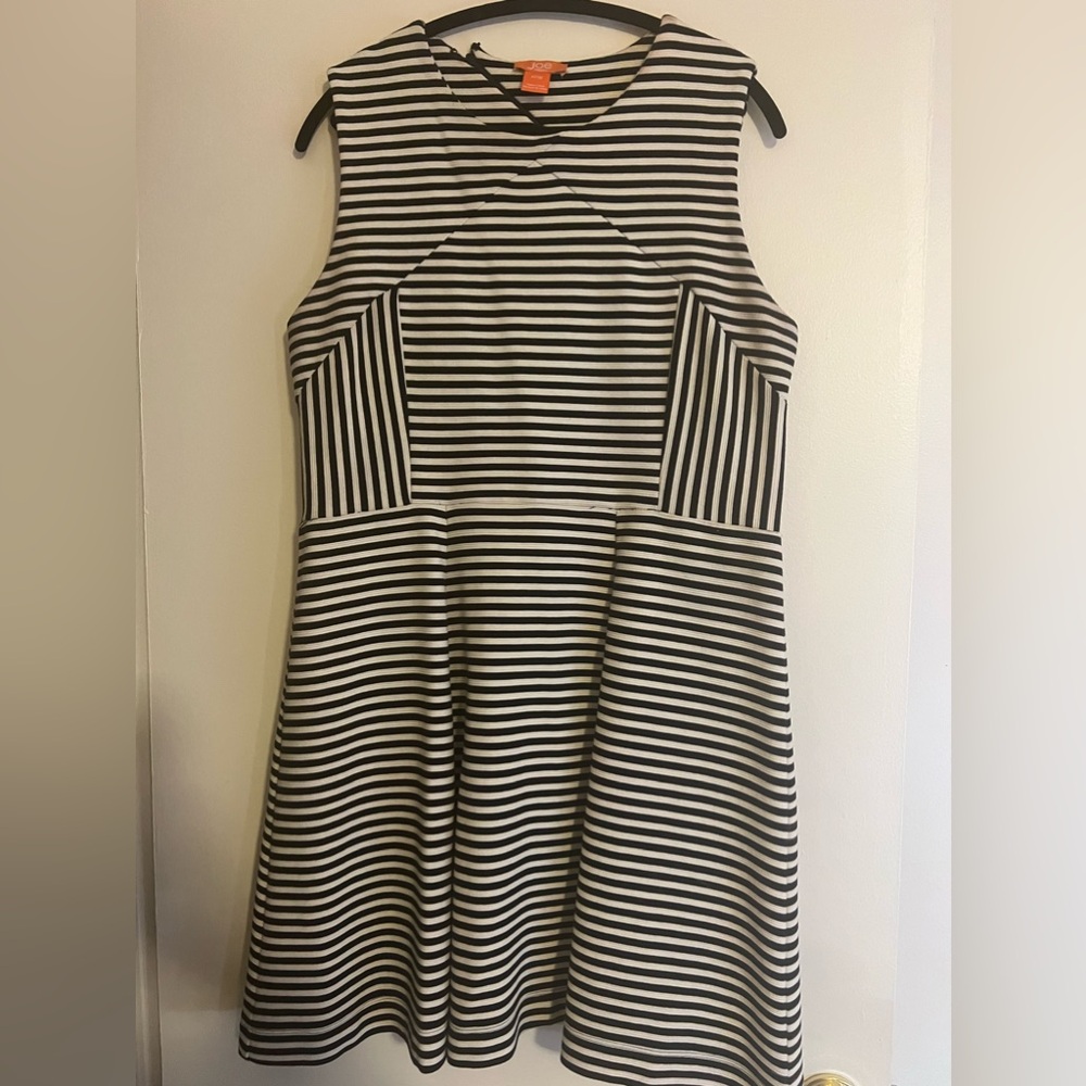 Joe Fresh geometric stripe fit and flare dress